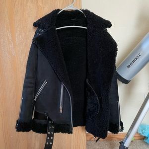 All Saints black coat size S
